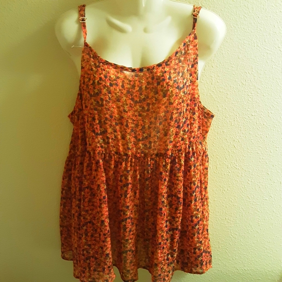 Torrid Pink Floral Top Adjustable Straps Size 3 Nwot - Picture 3 of 11